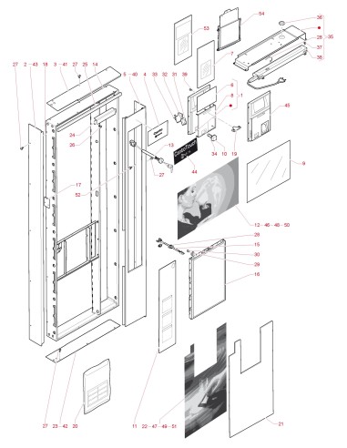 Pièces détachées Canto Touch Dual Cup - 230V 50Hz - Porte, côté extérieur - 1 - C4125X01 - Necta 