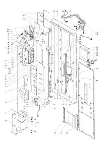 Pièces détachées Canto Espresso - Instant   -   220V - 50Hz - Porte, côté intérieur - 2 - C3325X02 - Necta 