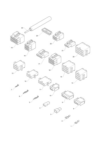 Pièces détachées Canto Espresso - Instant   -   220V - 50Hz - Connecteurs et bornes - 13 - C3325X02 - Necta 