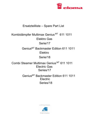 Pièces détachées ELOMA GeniusMT-611-Elektro (201911-) Annee 201911- - ELOMA GeniusMT-611-Elektro (201911-) - Annee 201911- - Elo