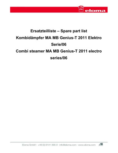 Pièces détachées ELOMA Genius-T-2011-Elektro (201212-) Annee 201212- - ELOMA Genius-T-2011-Elektro (201212-) - Annee 201212- - E