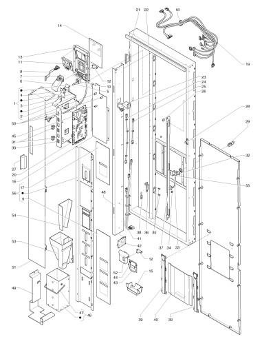 Pièces détachées Canto Classic Espresso   -   230V 50Hz - Porte, côté intérieur - 2 - C3425X01 - Necta 