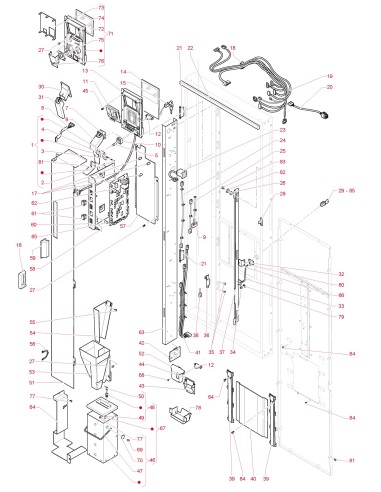 Pièces détachées Canto Classic Espresso   -   230V 50Hz - Porte, côté intérieur - 2 - C3425X02 - Necta 