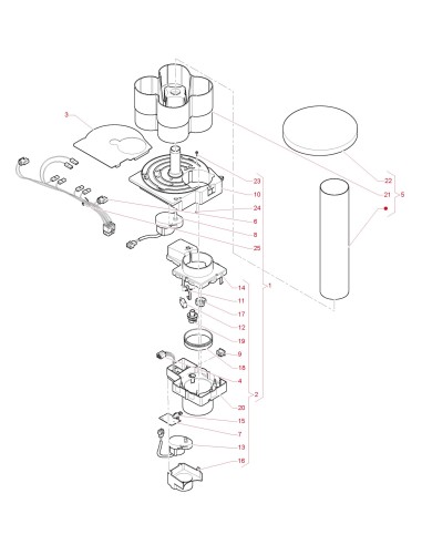 Pièces détachées Canto Classic Espresso   -   230V 50Hz - Distributeur de gobelets 12oz - 8 - C3425X02 - Necta 