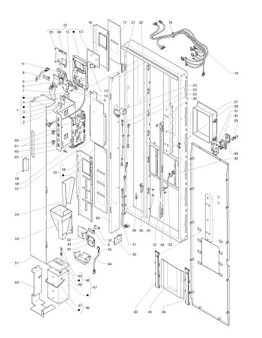 Pièces détachées Canto Dual Cup - 220V 50Hz - Porte, côté intérieur - 2 - C4055X00 - Necta 