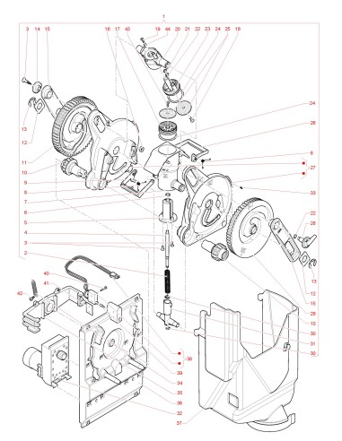 Pièces détachées Canto Dual Cup - 230V 50Hz - Groupe café Z4000 Ø 38 (Europe du Sud) - 13 - C4055X01 - Necta 