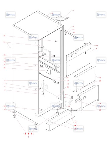 Pièces détachées Canto Dual Cup - 230V 50Hz - Châssis - 3 - C4055X02 - Necta 