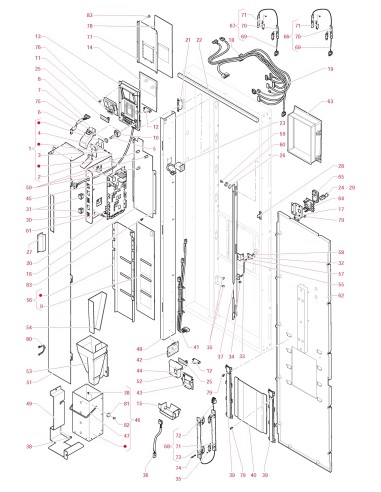 Pièces détachées Canto Espresso - 110-120V 60Hz - Porte, côté intérieur - 2 - C4735X00 - Necta 