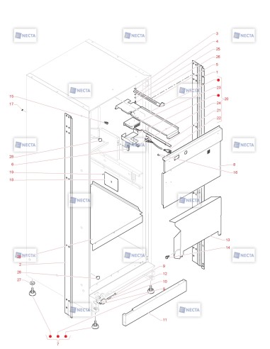 Pièces détachées Canto P Espresso - 230V 50Hz - Châssis - 3 - C3605X01 - Necta 