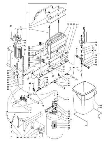 Pièces détachées Astro - Espresso - Instant - 220 Volt - 50 Hz - Circuit hydraulique - 5 - C206X00 - Necta 