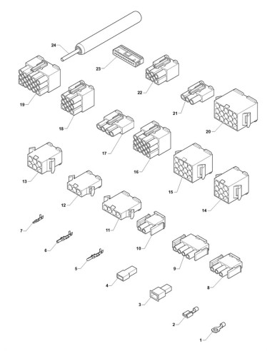 Pièces détachées Astro - Espresso - Instant - 220 Volt - 50 Hz - Connecteurs et bornes - 14 - C206X00 - Necta 