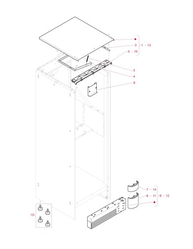 Pièces détachées Kikko - Espresso - 120V - 60 Hz - Châssis - 3 - C200X01 - Necta 