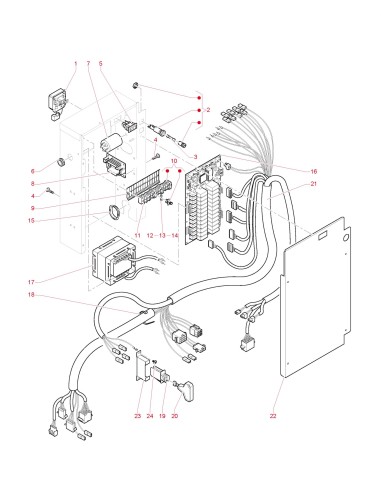 Pièces détachées Kikko - Espresso - 120V - 60 Hz - Panneau électrique - 4 - C200X01 - Necta 