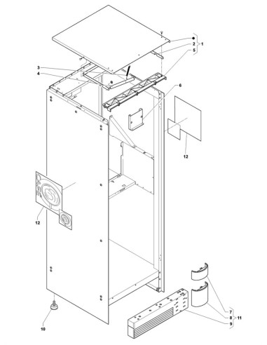 Pièces détachées Kikko Ul - Usa - Espresso - 120 Volt - 60 Hz - Châssis - 3 - C225X00 - Necta 