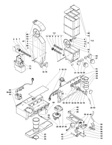 Pièces détachées Kikko Ul - Usa - Espresso - 120 Volt - 60 Hz - Moteur doseur de poudres - 7 - C225X00 - Necta 