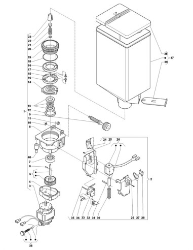 Pièces détachées Kikko Ul - Usa - Espresso - 120 Volt - 60 Hz - Moulin doseur - 8 - C225X00 - Necta 