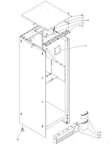 Pièces détachées Kikko - Espresso - Instant - 220 Volt - 50 Hz - Châssis - 3 - C184X01 - Necta 