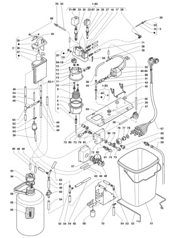 Pièces détachées Kikko - Espresso - Instant - 220 Volt - 50 Hz - Circuit hydraulique - 5 - C184X02 - Necta 