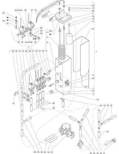 Pièces détachées Kikko - Espresso - Instant - 220 Volt - 50 Hz - Circuit hydraulique Instant - 12 - C184X03 - Necta 