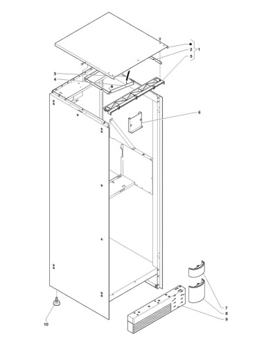 Pièces détachées Kikko Te' Espresso - Te' Espresso - 220 Volt - 50 Hz - Châssis - 3 - C226X00 - Necta 