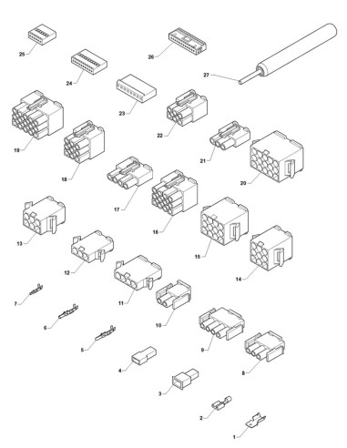 Pièces détachées Kikko Te' Espresso - Te' Espresso - 220 Volt - 50 Hz - Connecteurs et bornes - 10 - C226X00 - Necta 