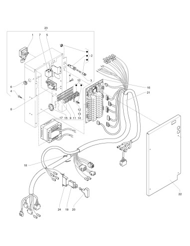 Pièces détachées Kikko Max Espresso - 120V 60Hz - Installation électrique - 4 - C286X01 - Necta 