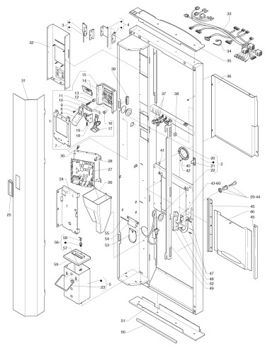 Pièces détachées Kikko Max Espresso - Instant - 120V 60Hz - Porte, côté intérieur - 2 - C3095X02 - Necta 