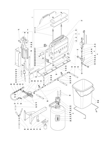 Pièces détachées Oblo' - Espresso - Instant - 220 Volt - 50 Hz - Circuit hydraulique - 5 - C208X00 - Necta 