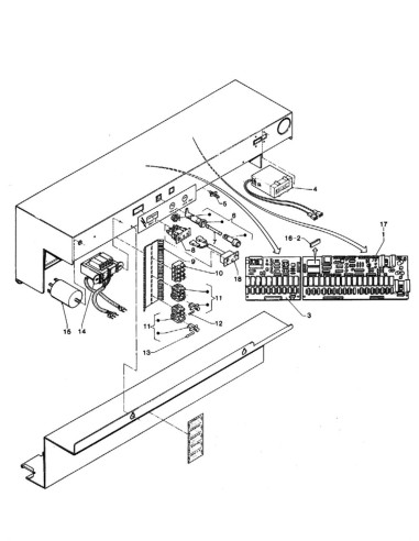 Pièces détachées Spazio - Espresso - Instant - 220 Volt - 50/60 Hz - Panneau électrique - 4 - C088X4 - Necta 