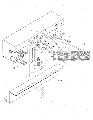 Pièces détachées Spazio - Espresso - Instant - 220 Volt - 50/60 Hz - Panneau électrique - 4 - C088X05 - Necta 