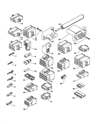 Pièces détachées Spazio Nestle' - Instant - 220 Volt - 50 Hz - Connecteurs et bornes - 9 - C145X00 - Necta 