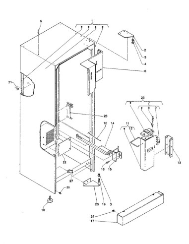 Pièces détachées Spazio Porta Tonda - Espresso - Instant - 220 Volt - 50 Hz - Châssis - 3 - C194X00 - Necta 