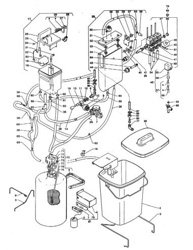 Pièces détachées Spazio P - Espresso - Instant - 220 Volt - 50 Hz - Circuit hydraulique et chaudière sol - 5 - C169X00 - Necta 