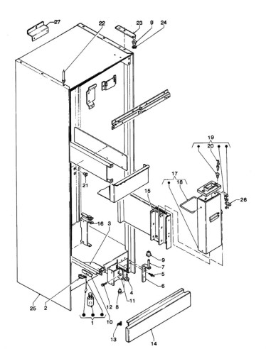 Pièces détachées Venezia - Espresso - 120 Volt - 60 Hz - Châssis - 3 - C133X0 - Necta 