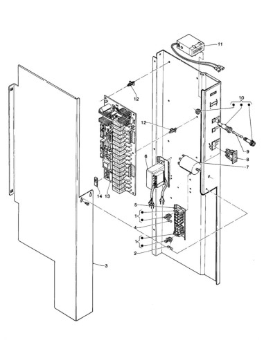 Pièces détachées Venezia - Espresso - Instant - 220 Volt - 50 Hz - Panneau électrique - 4 - C104X02 - Necta 