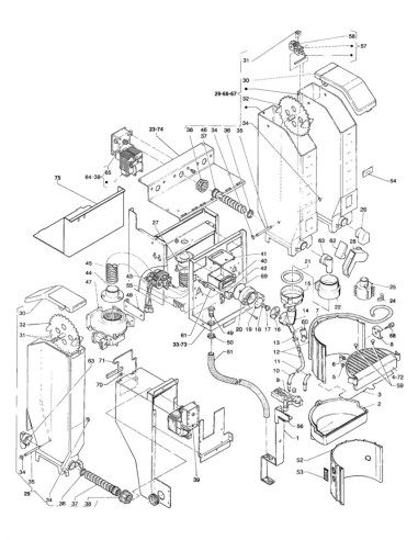 Pièces détachées Venezia - Espresso - Instant - 220 Volt - 50 Hz - Moteur doseur de poudres - 9 - C104X02 - Necta 