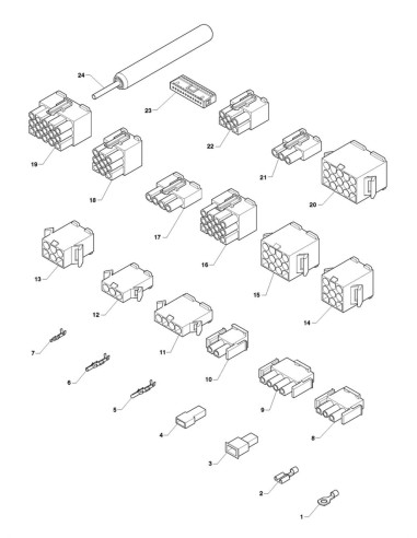 Pièces détachées Venezia - Espresso - Instant - 220 Volt - 50 Hz - Connecteurs et bornes - 13 - C104X02 - Necta 