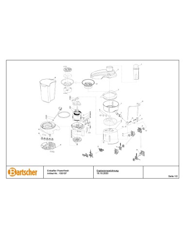 Pièces détachées pour Centrifugeuse Powerfresh marque Bartsher 