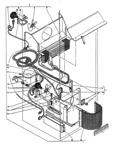 Pièces détachées Cb - Versione 550 - 220 Volt - 50 Hz - Ensemble réfrigérant - 7 - C174X00 - Wittenborg 