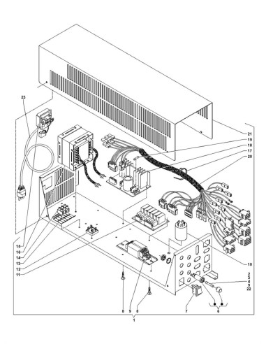 Pièces détachées Fm - Versione 7000 - 220 Volt - 50 Hz - Panneau électrique - 5 - C195X00 - Wittenborg 