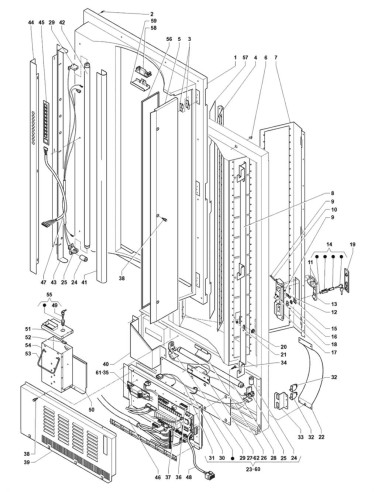 Pièces détachées Fm - Versione 7000 - 220 Volt - 50 Hz - Porte, côté intérieur - 2 - C195X01 - Wittenborg 