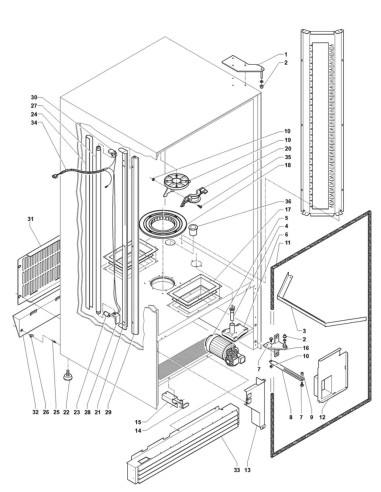 Pièces détachées Fm - Versione 7000 - 220 Volt - 50 Hz - Meuble - 4 - C195X01 - Wittenborg 