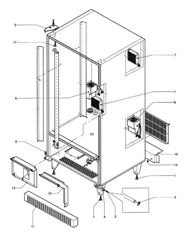 Pièces détachées Fm - Versione 3000 - 220 Volt - 50 Hz - Châssis - 2 - C175X00 - Wittenborg 