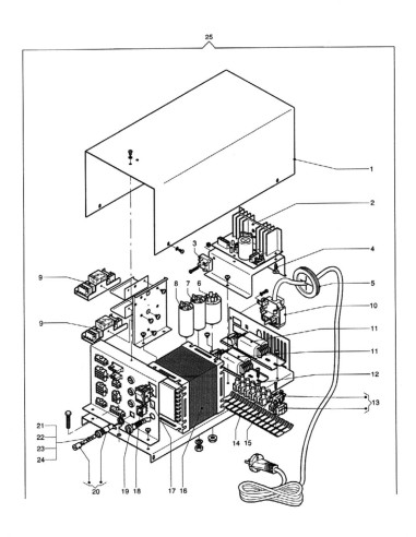 Pièces détachées Fm - Versione 3000 - 220 Volt - 50 Hz - Panneau électrique - 5 - C175X00 - Wittenborg 