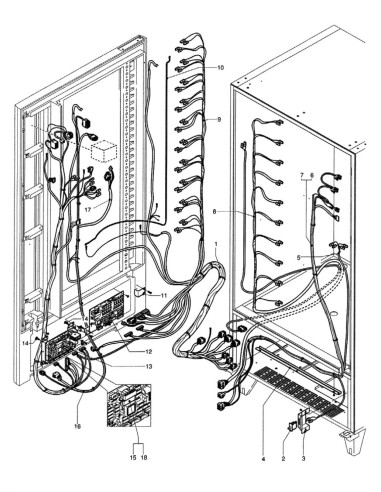 Pièces détachées Fm - Versione 3000 - 220 Volt - 50 Hz - Circuit électrique - 6 - C175X00 - Wittenborg 