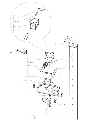 Pièces détachées Fm - Versione 3000 - 220 Volt - 50 Hz - Dispositif de blocage des disques - 7 - C175X00 - Wittenborg 