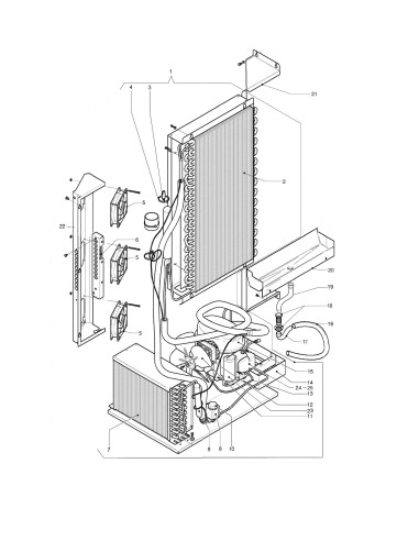 Pièces détachées Fm - Versione 3000 - 220 Volt - 50 Hz - Ensemble réfrigérant - 10 - C175X00 - Wittenborg 