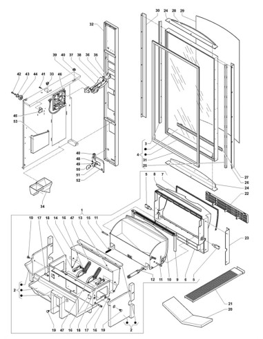 Pièces détachées Sm - Versione 700 - 220 Volt - 50 Hz - Porte, côté intérieur - 2 - C222X00 - Wittenborg 