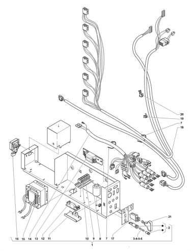 Pièces détachées Sm - Versione 700 - 220 Volt - 50 Hz - Panneau électrique - 5 - C222X00 - Wittenborg 