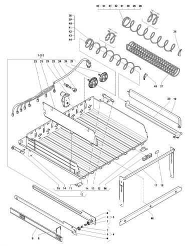 Pièces détachées Sm - Versione 700 - 220 Volt - 50 Hz - Plateau et spirals - 6 - C222X00 - Wittenborg 